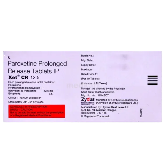 xet cr 12.5mg tablet 10's